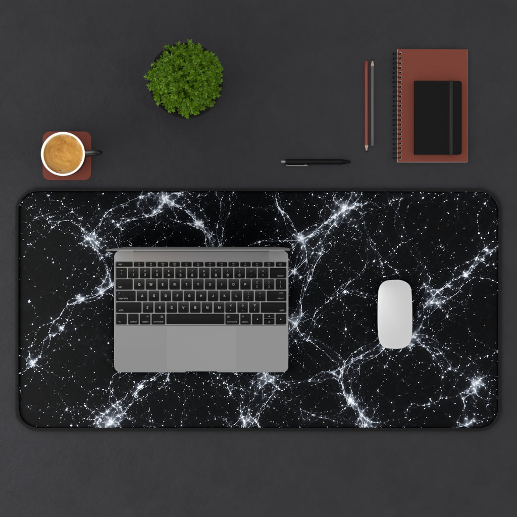 Neon Mycelium - Silver Ghost Desk Mat