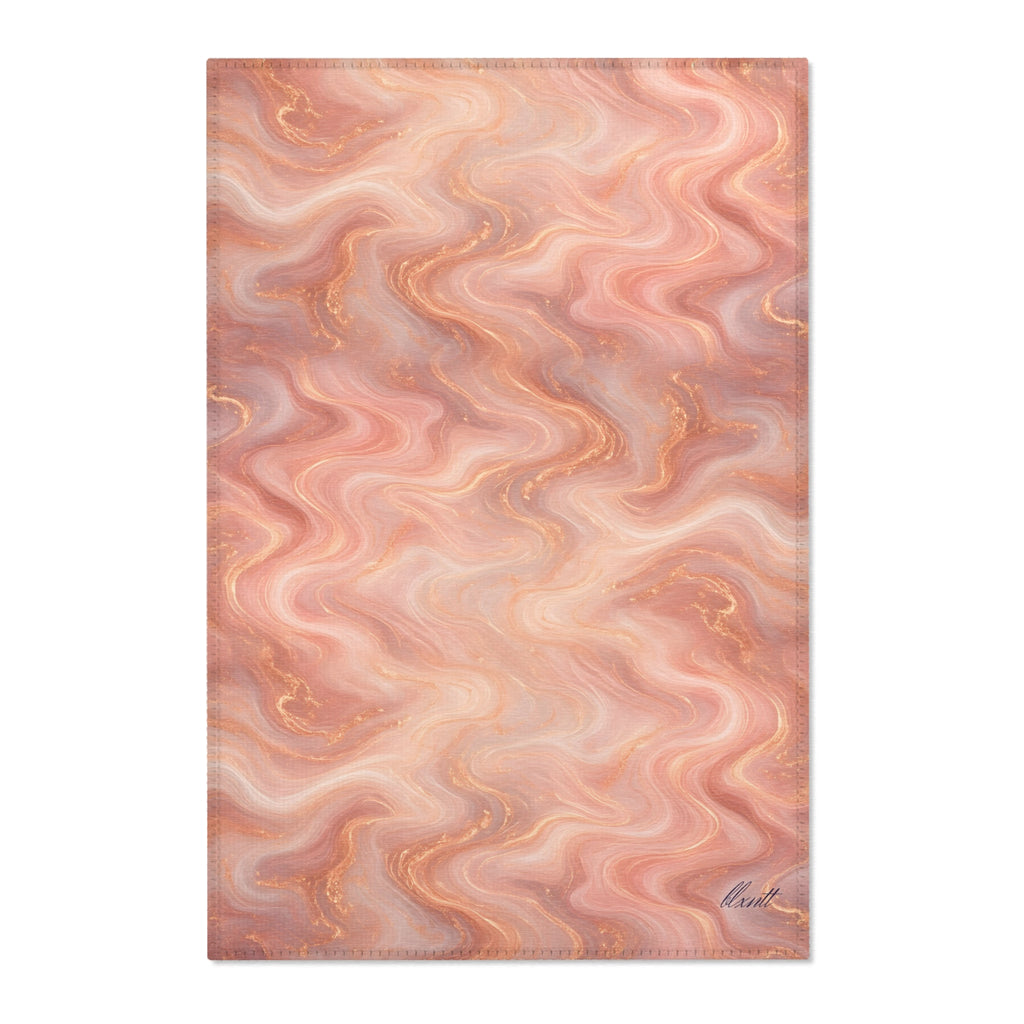 Rose Gold Marble Area Rug