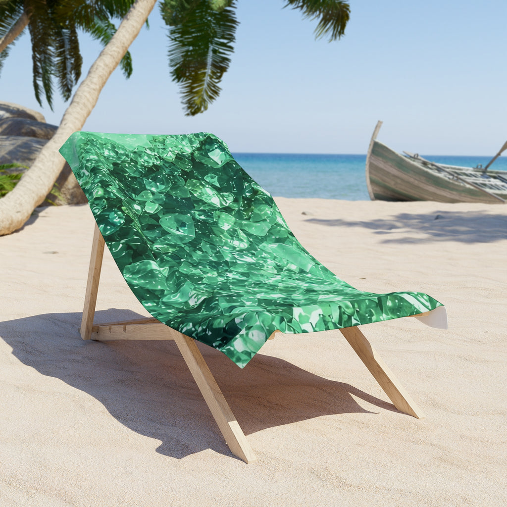 Geode Core - Jade Temple Beach Towel