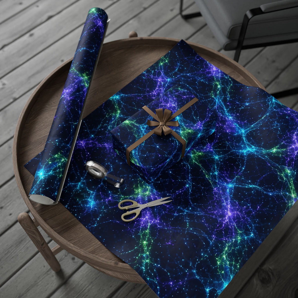 Neon Mycelium - Original Glow Wrapping Paper