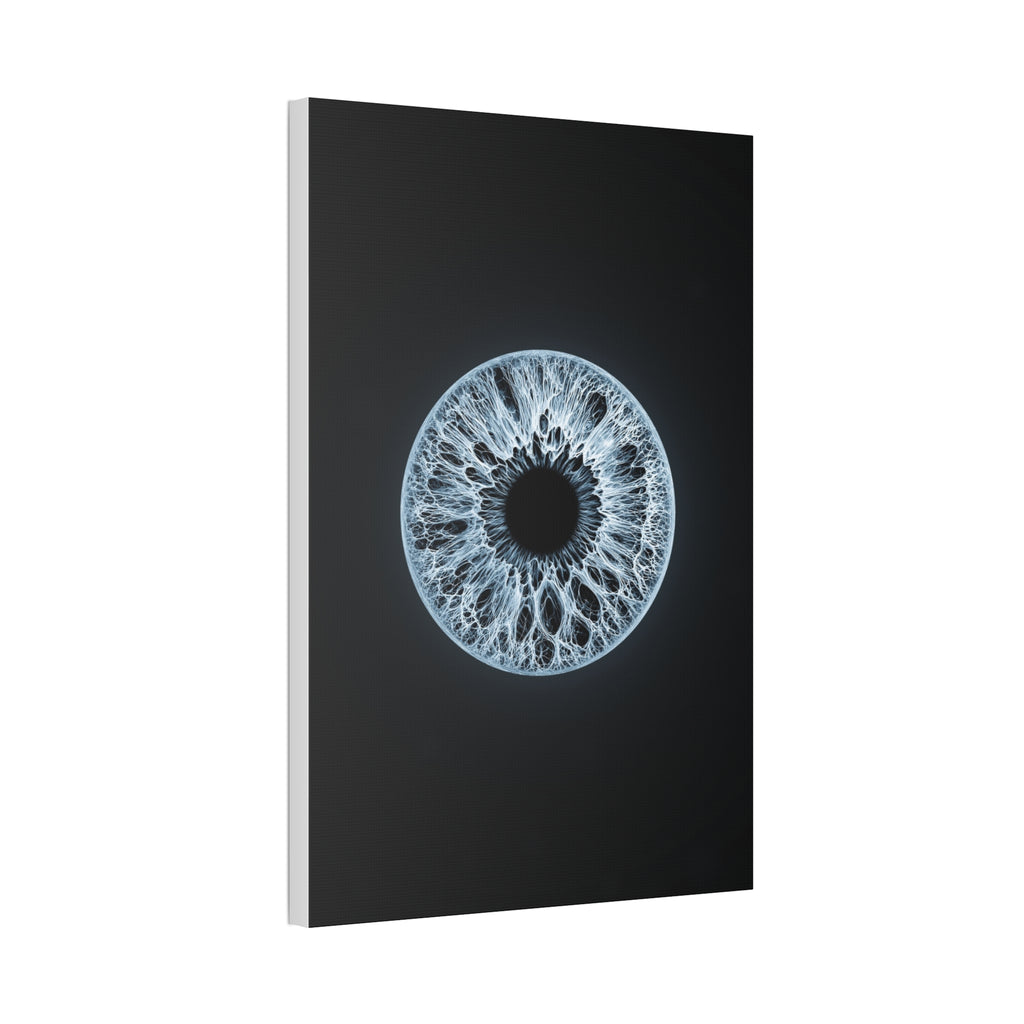 BLXNTT Iris – Lace Web Ice Blue Glossy Canvas