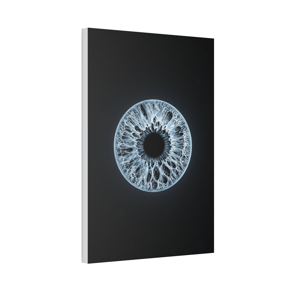 BLXNTT Iris – Lace Web Ice Blue Glossy Canvas