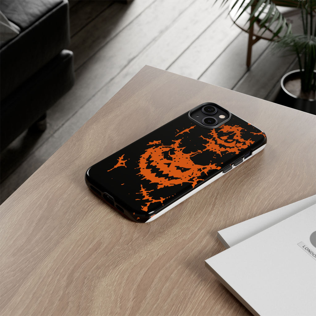 Orange Spiderweb Pumpkin Phone Case