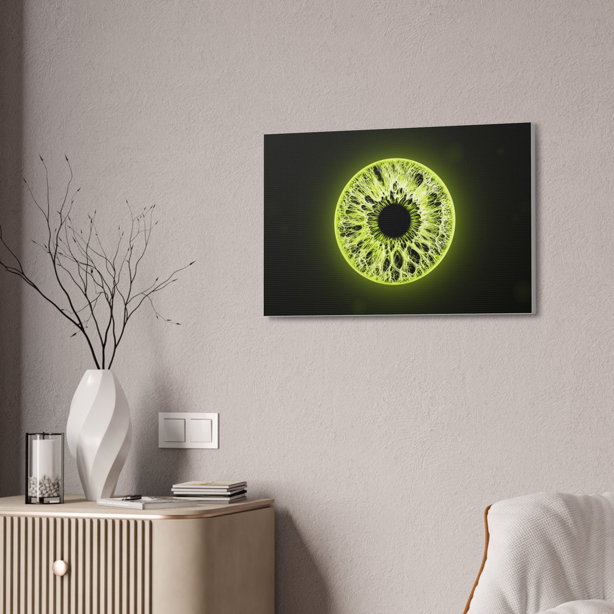 BLXNTT Iris – Lace Web Toxic Chartreuse Glossy Canvas