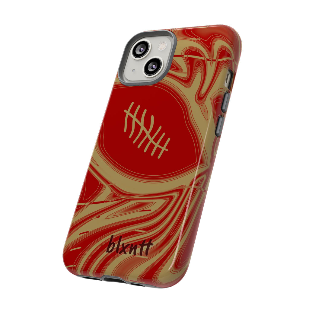 Scarlet & Gold Trippy Football Phone Case