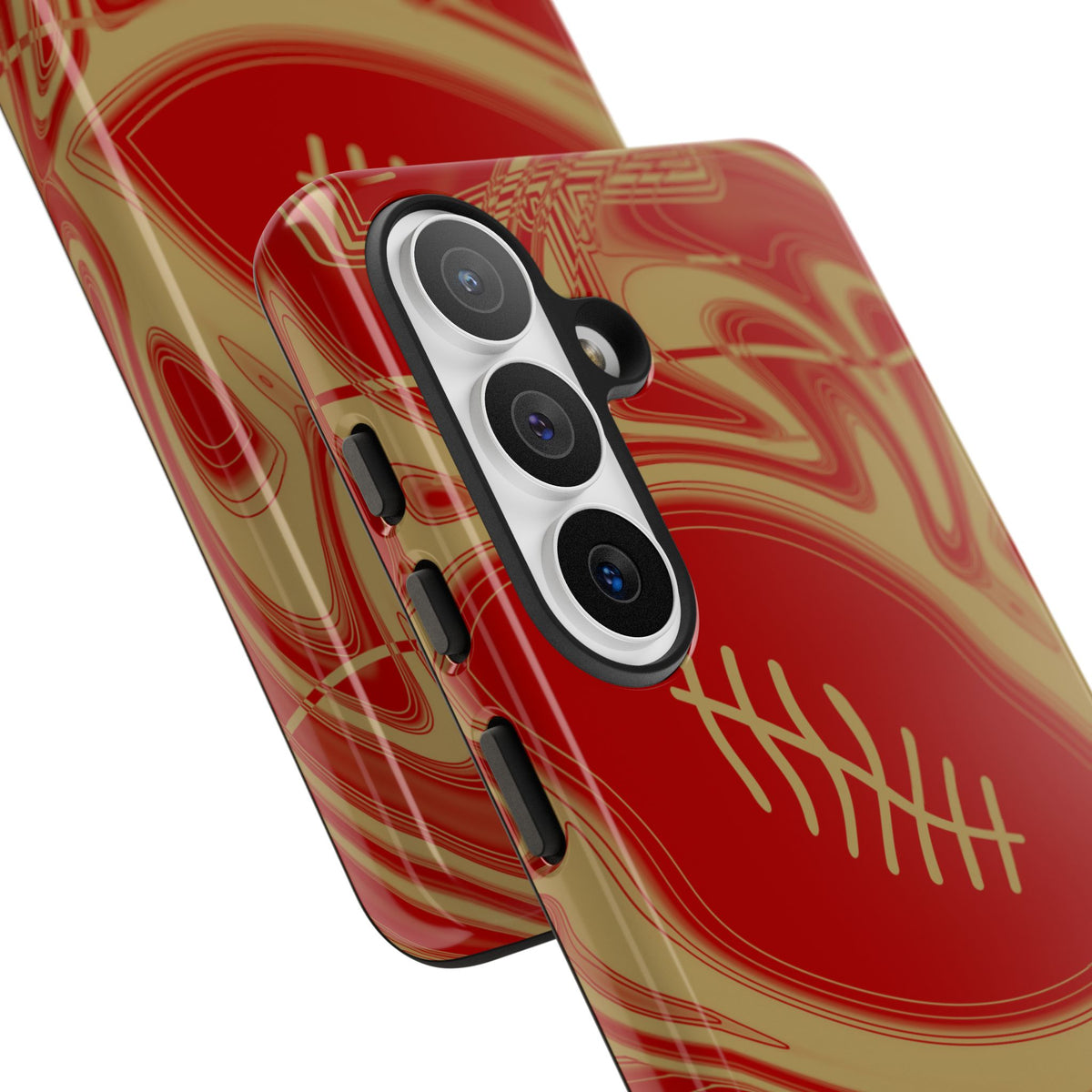 Scarlet & Gold Trippy Football Phone Case