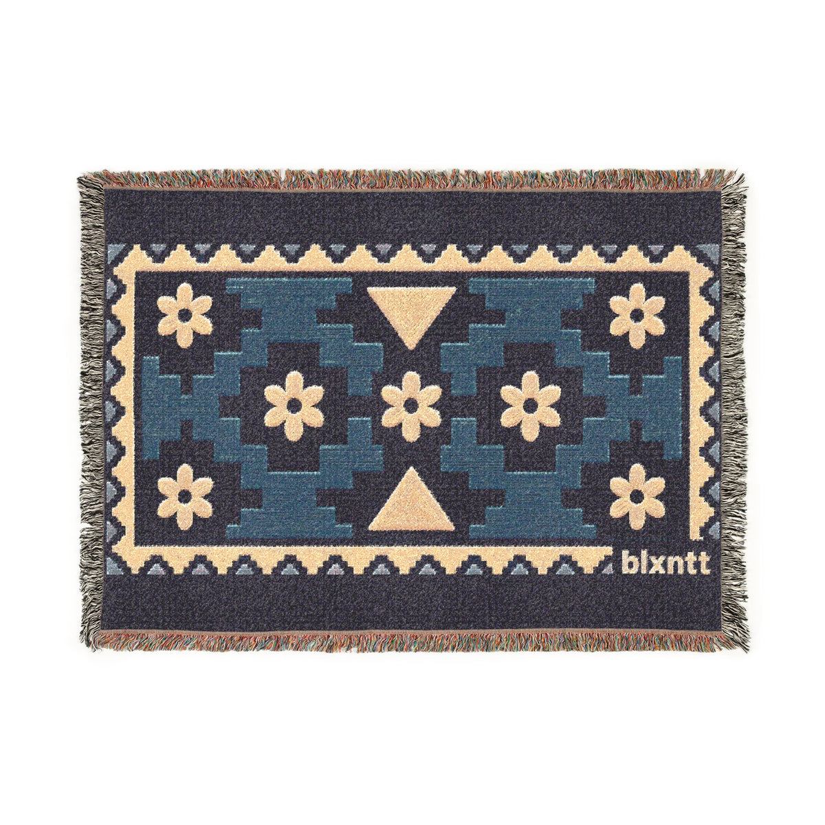 BLXNTT Blue Hippie Woven Blanket #4