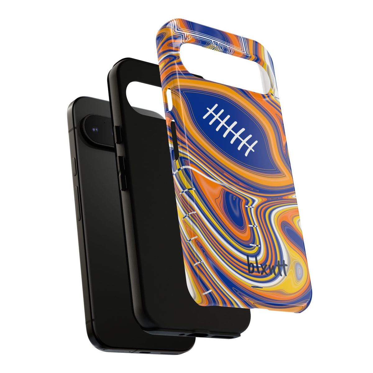 Royal Blue & Yellow Trippy Football Phone Case
