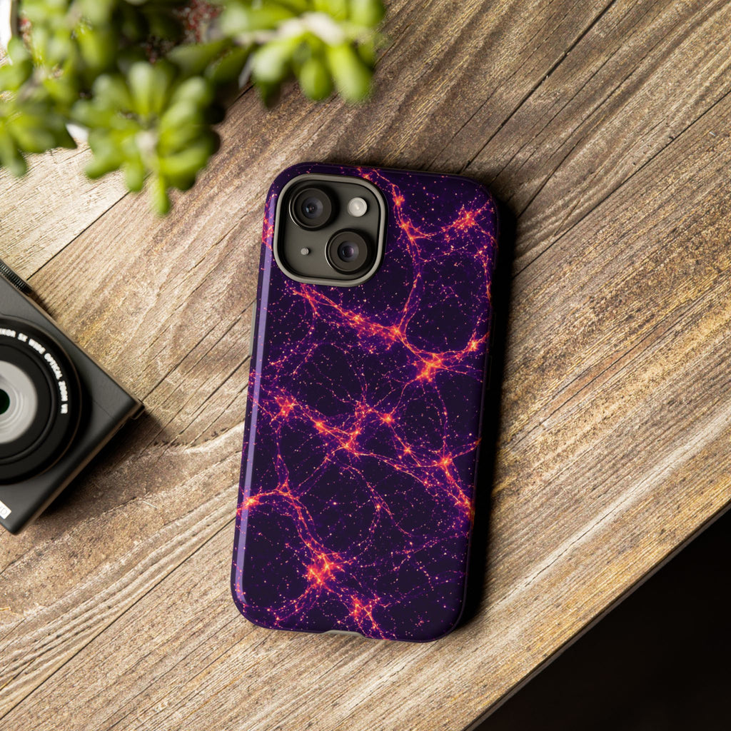 Neon Mycelium - Sunset Synapse Phone Case