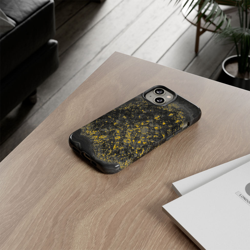 Geode Core - Mono Gold Spark Phone Case