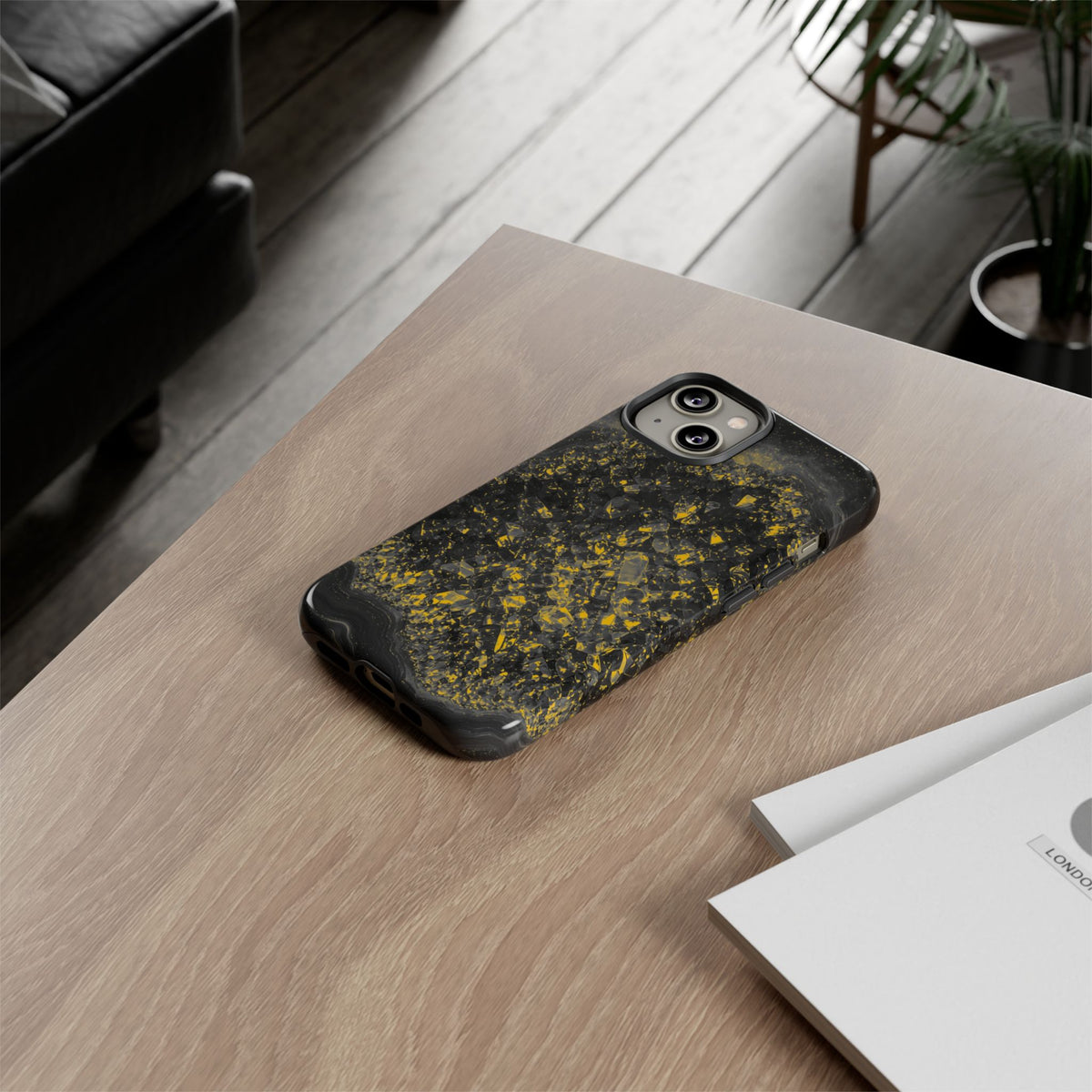 Geode Core - Mono Gold Spark Phone Case