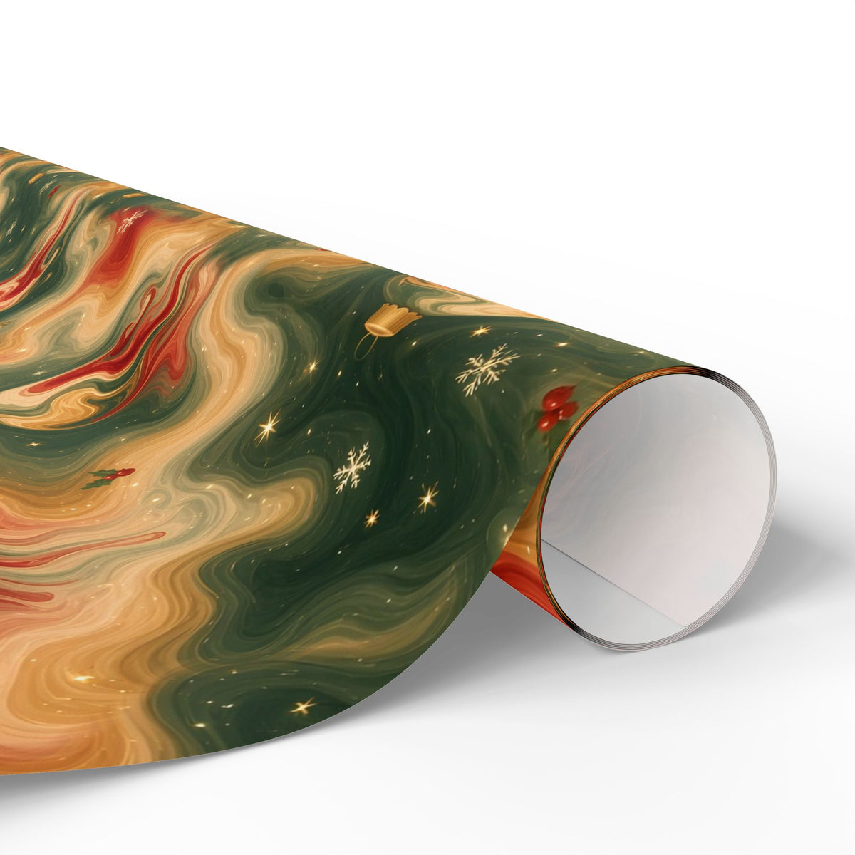 Melting Ornaments Trippy Christmas Wrapping Paper