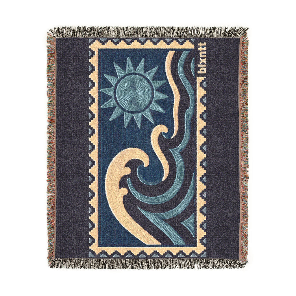 BLXNTT Blue Hippie Woven Blanket #1