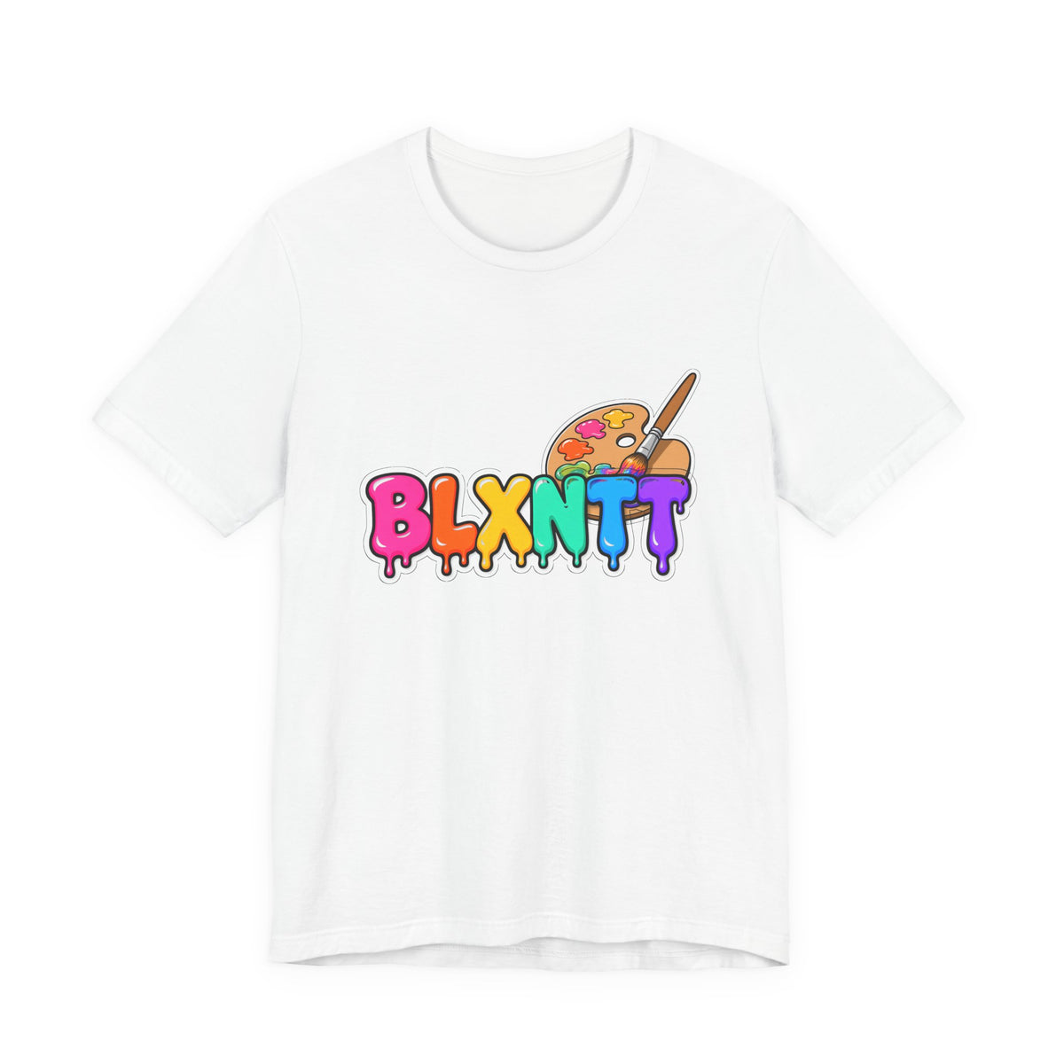 BLXNTT Paint Spill Tee - Rainbow (White)