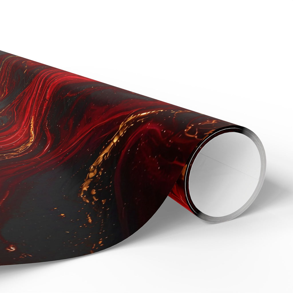 Red & Black Marble Wrapping Paper