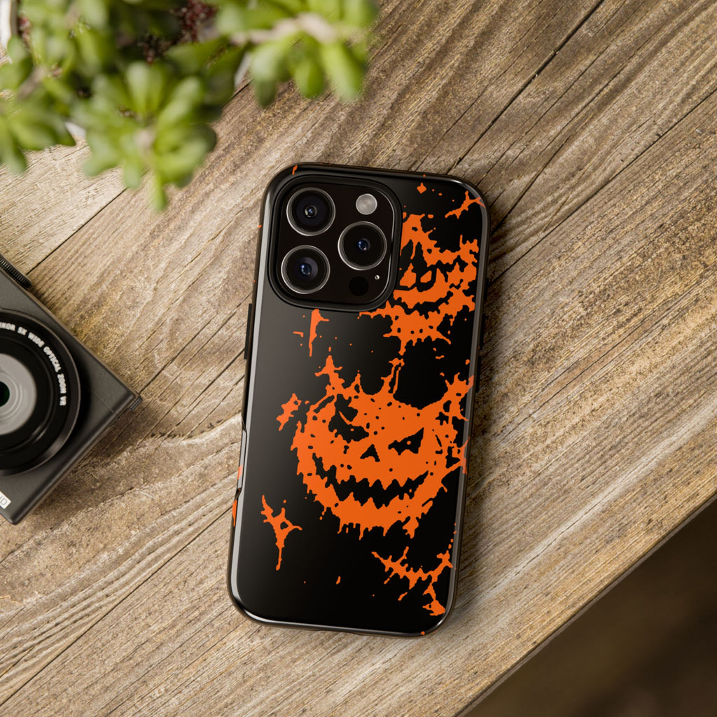 Orange Spiderweb Pumpkin Phone Case