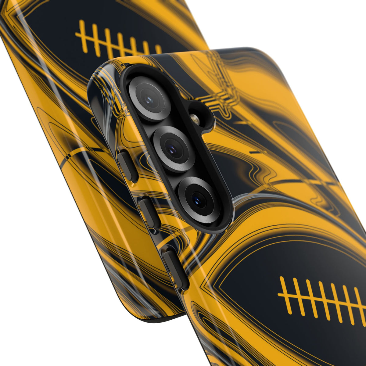 Black & Gold Trippy Football Phone Case