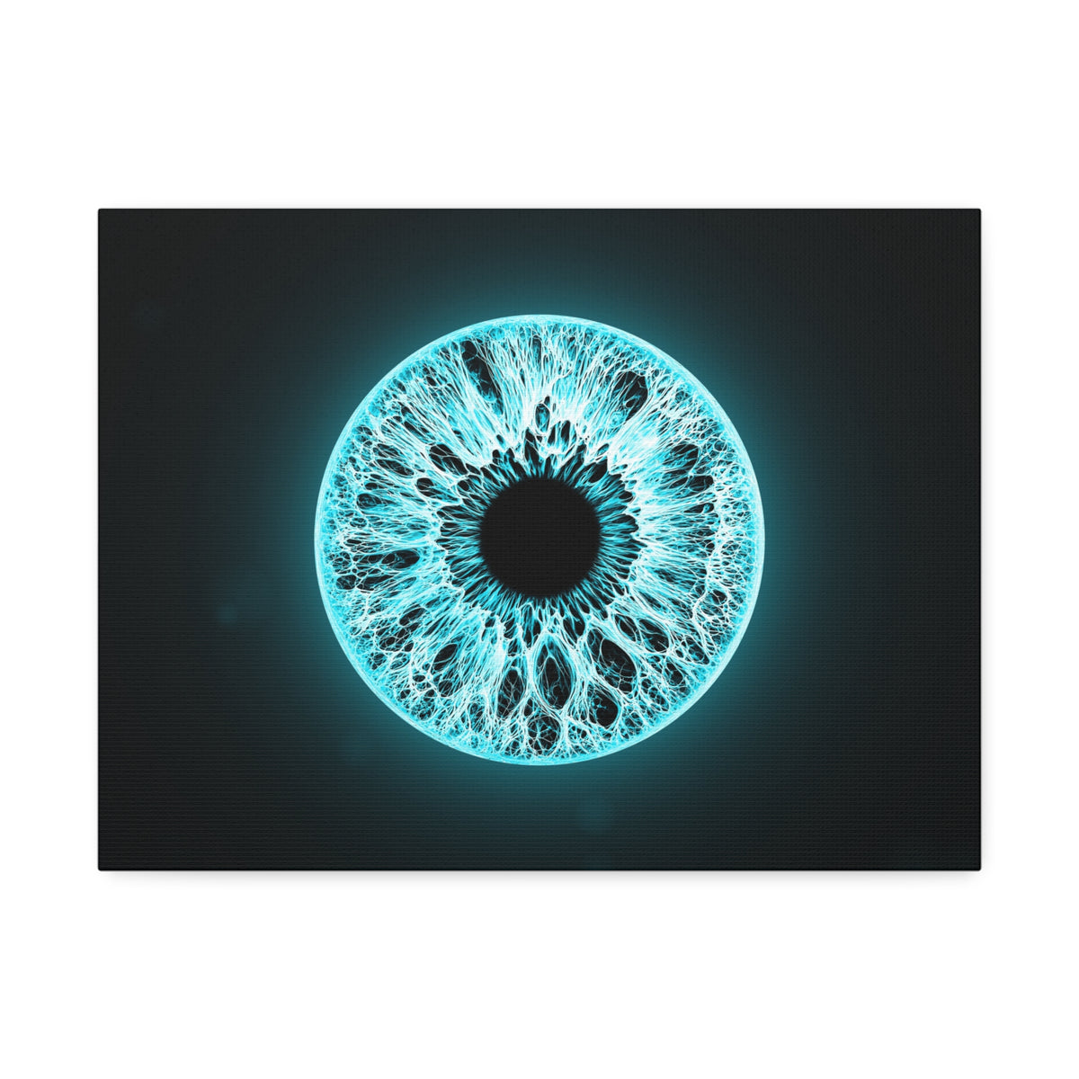 BLXNTT Iris – Lace Web Electric Cyan Glossy Canvas