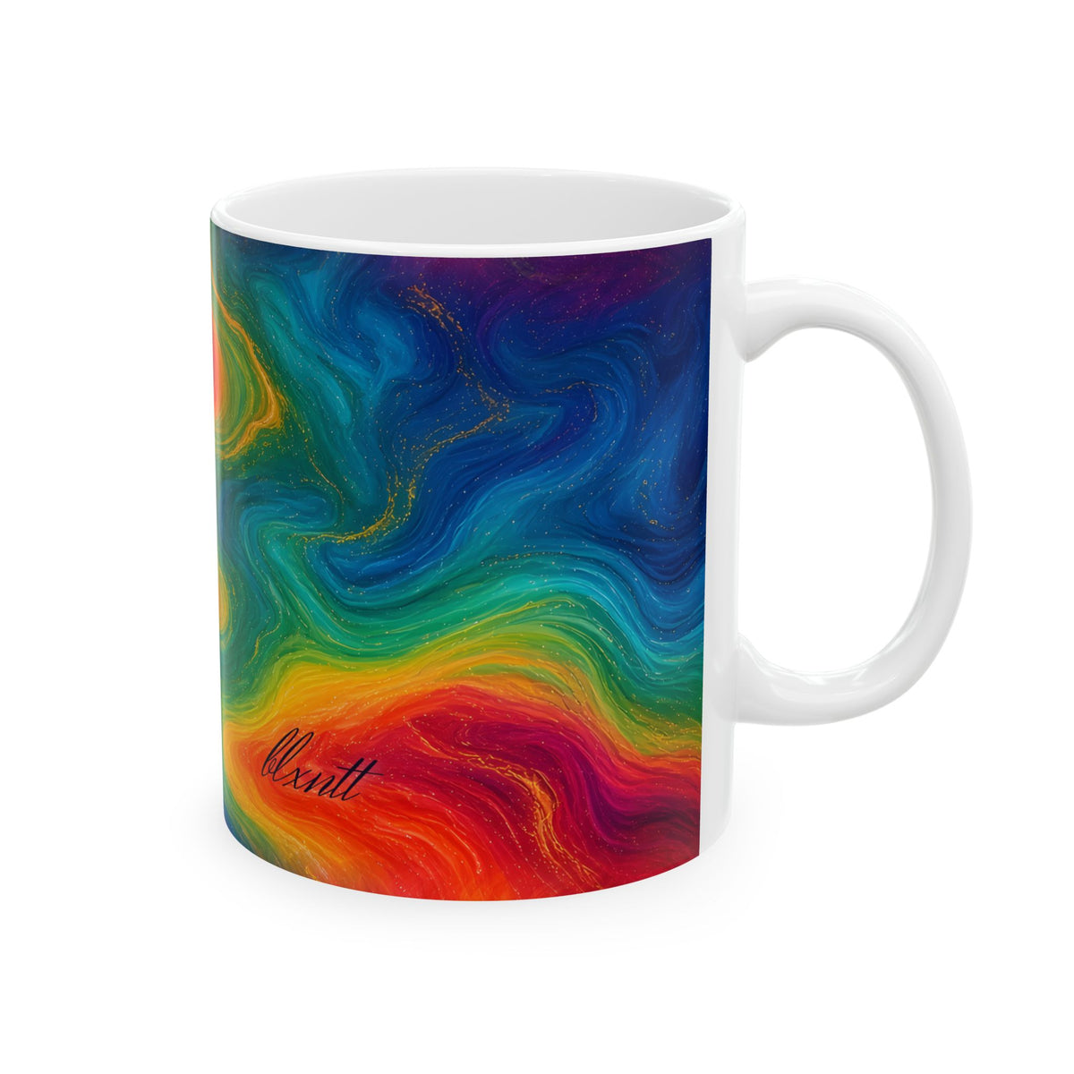 Rainbow Marble Mug