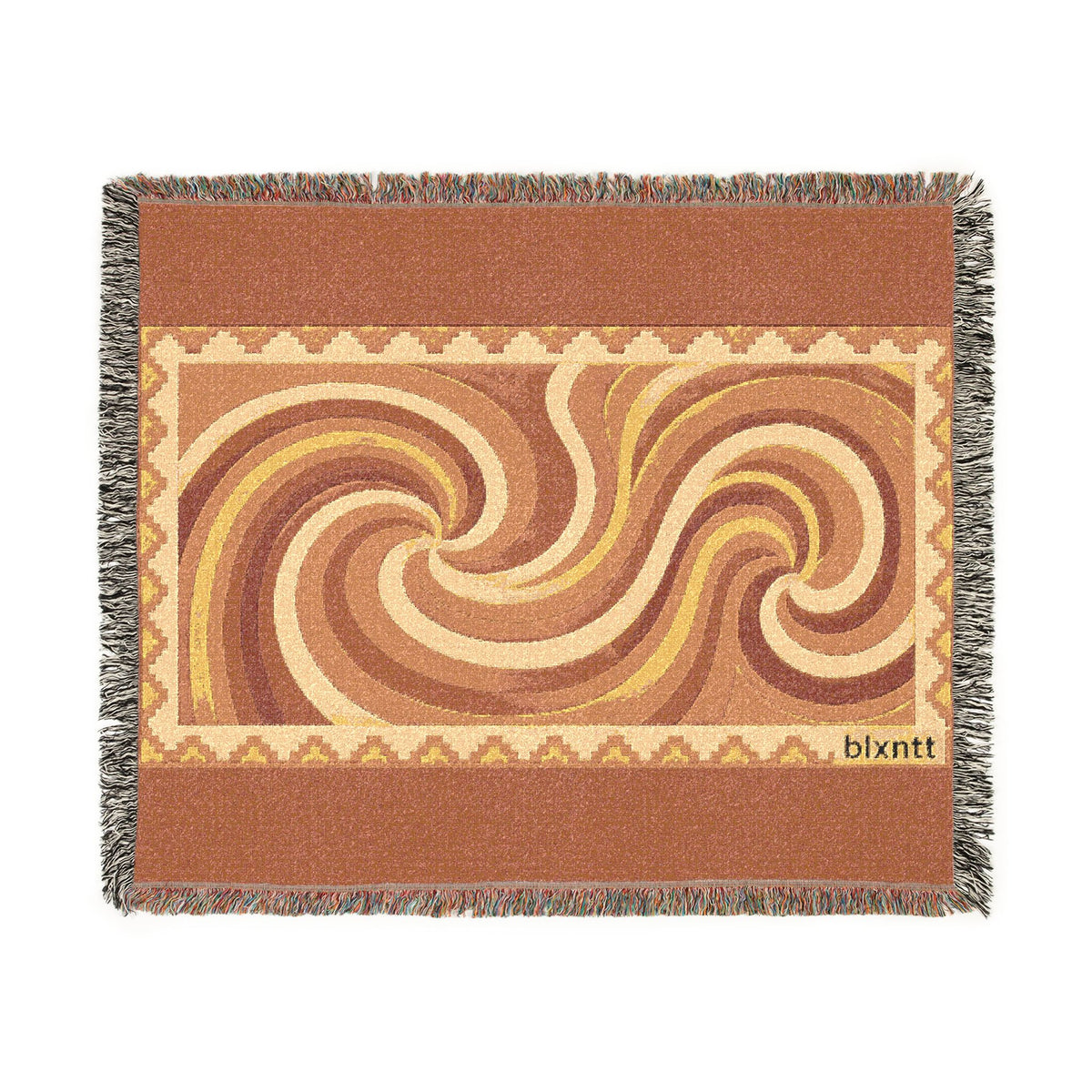 BLXNTT Orange Hippie Woven Blanket #2