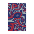 Dark Blue, Red & Gray Trippy Football Glossy Canvas