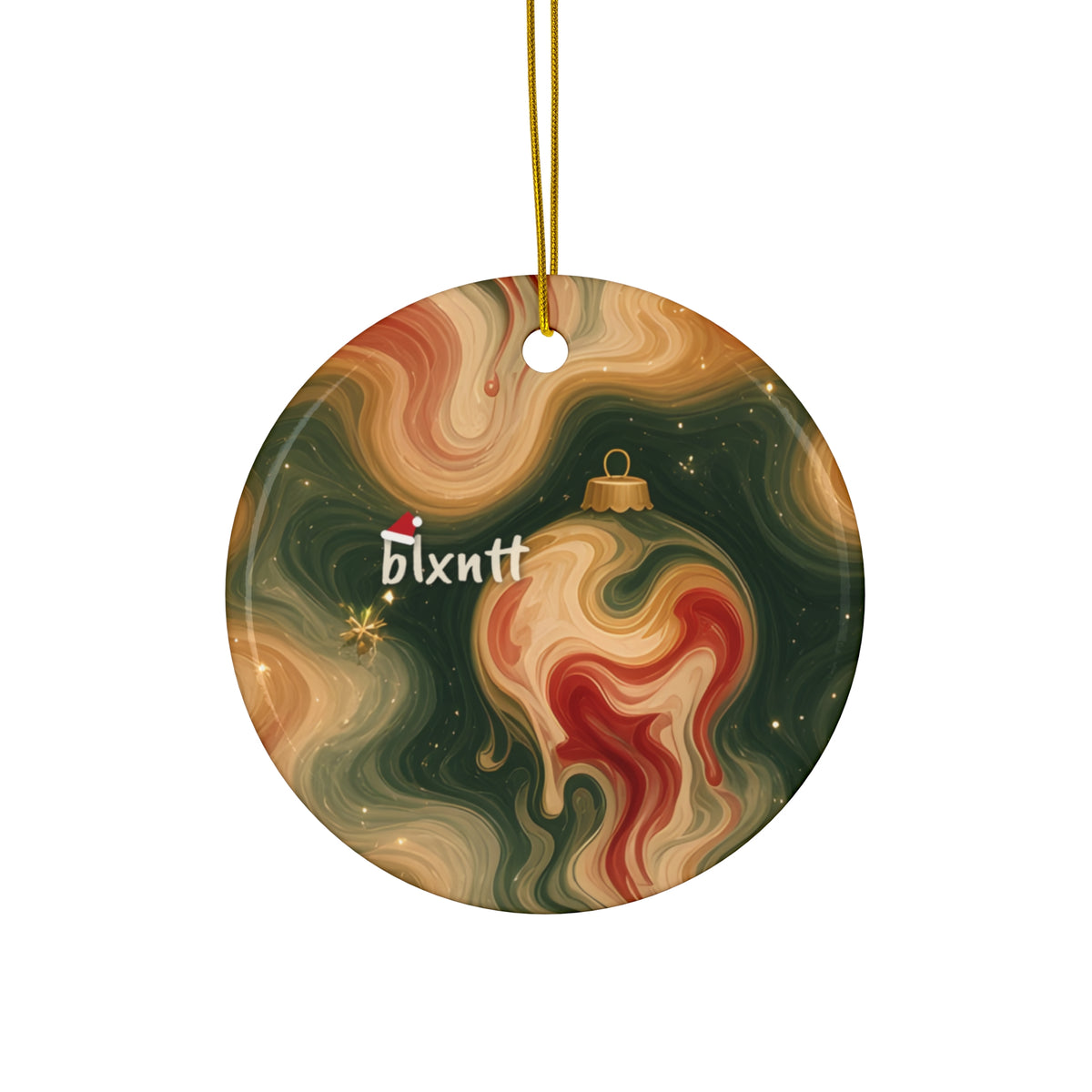 Melting Ornaments Trippy Christmas Ornament