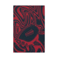 Midnight Navy & Red Trippy Football Canvas