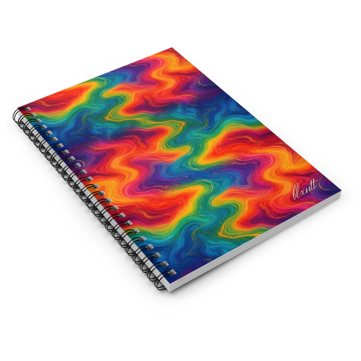 Rainbow Marble Spiral Notebook