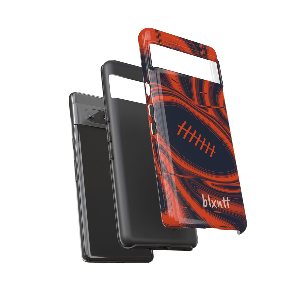 Navy & Orange Trippy Football Phone Case