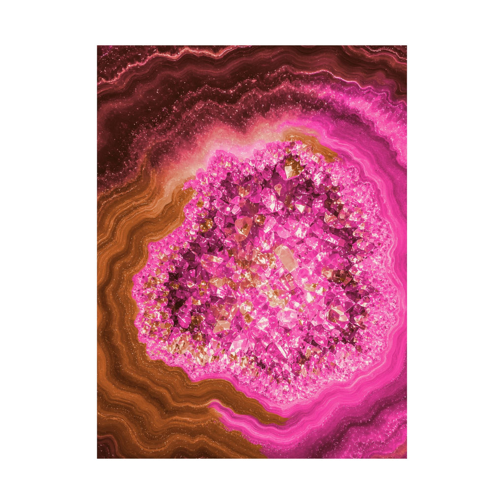 Geode Core - Terracotta Neon Poster