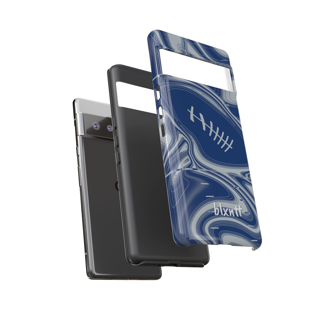 Blue & Gray Trippy Football Phone Case