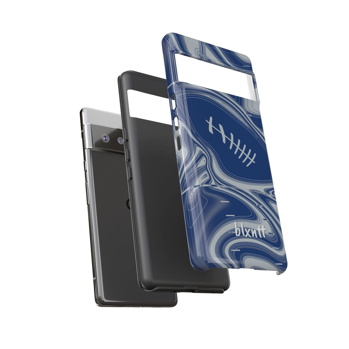 Blue & Gray Trippy Football Phone Case