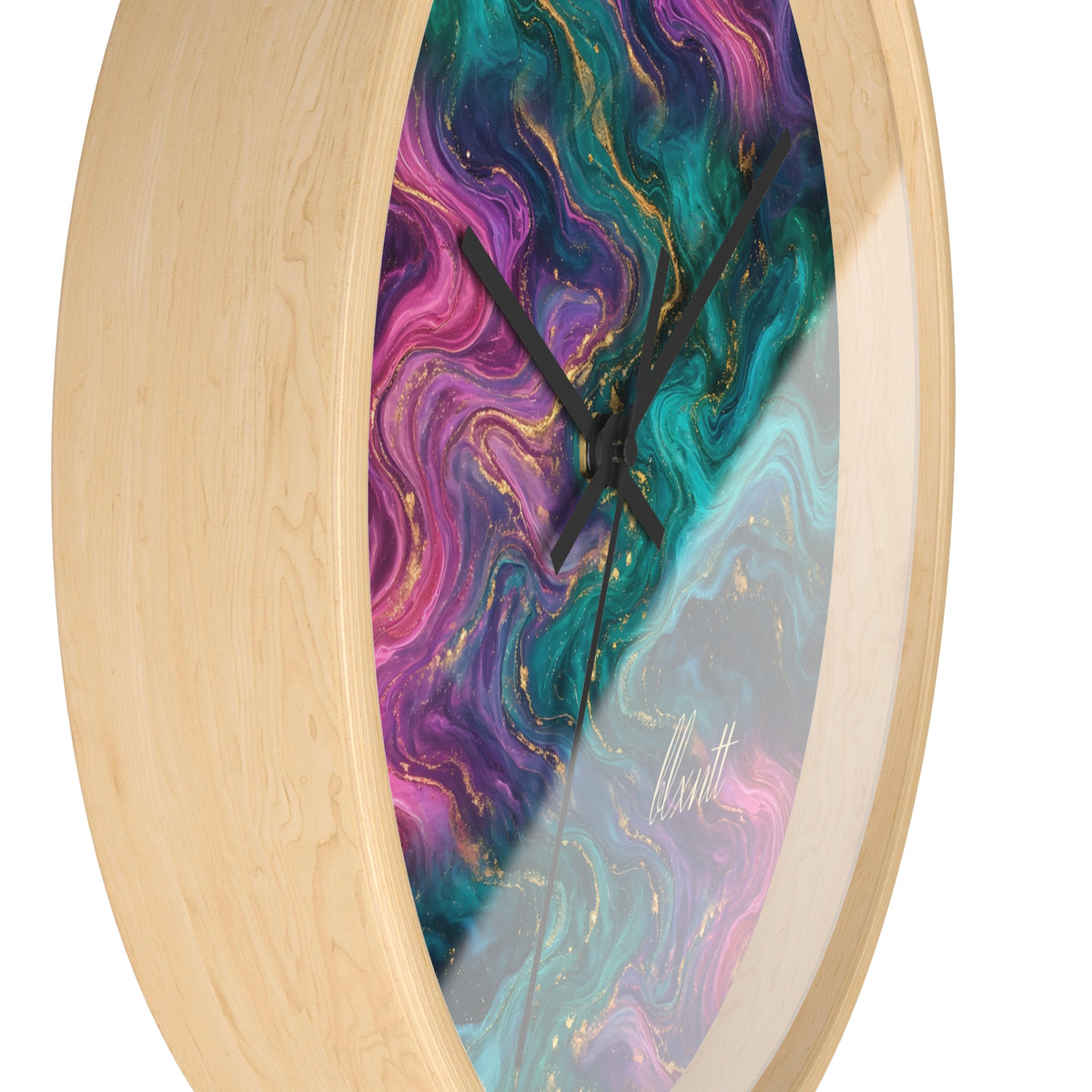 Aurora Marble Wall Clock