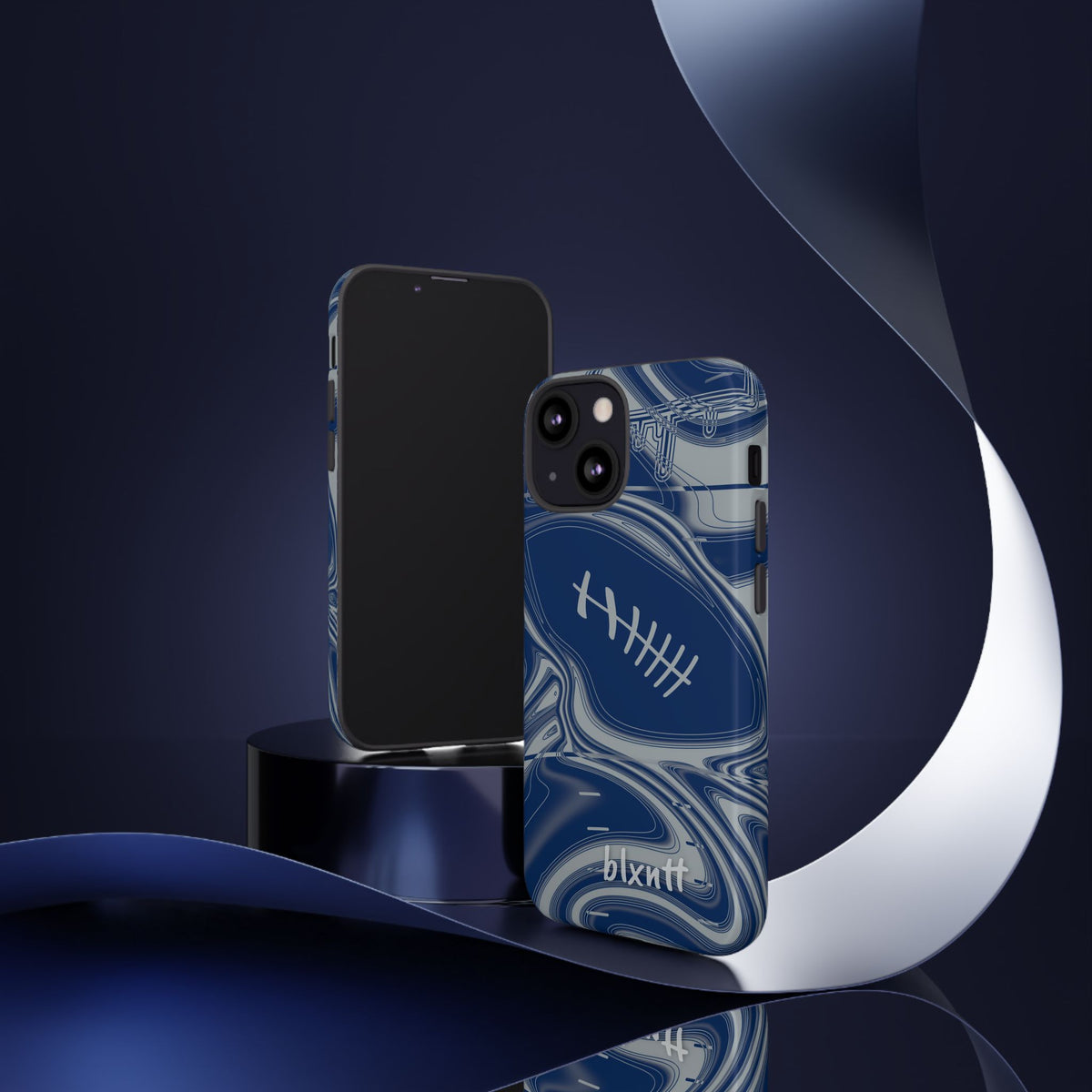Blue & Gray Trippy Football Phone Case