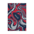 Navy, Red & Silver Trippy Football Glossy Canvas