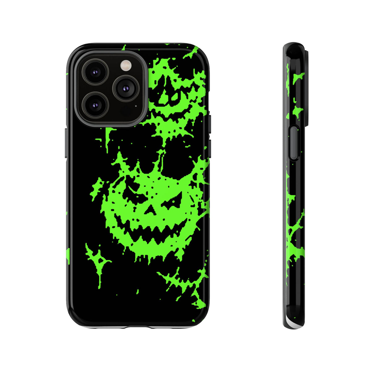 Green Spiderweb Pumpkin Phone Case