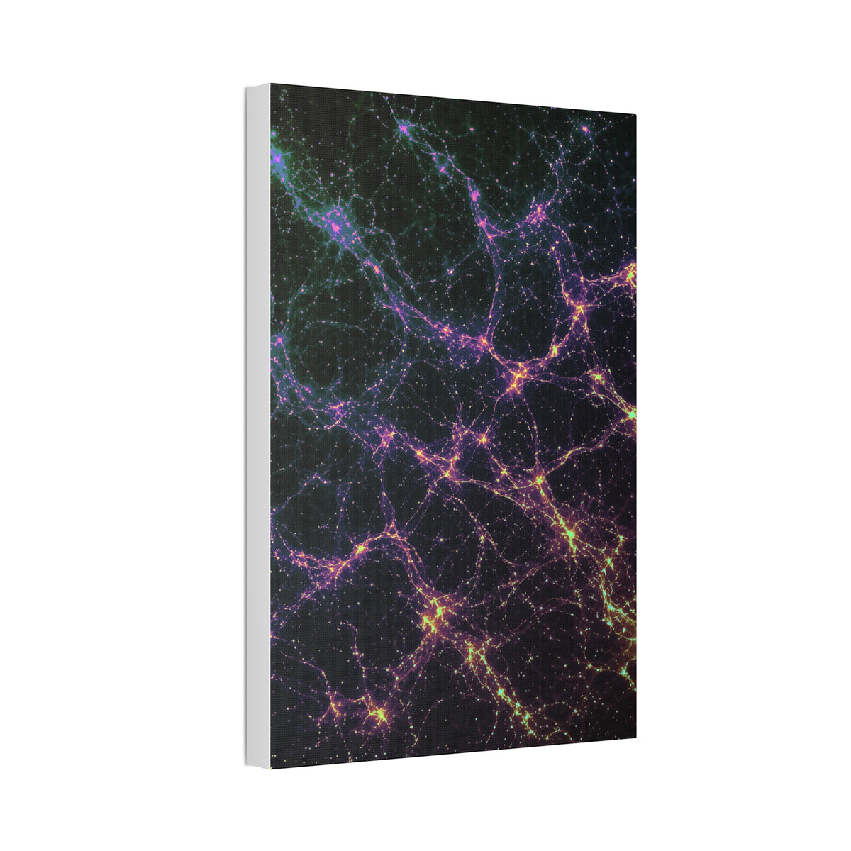 Neon Mycelium - Holographic Glossy Canvas