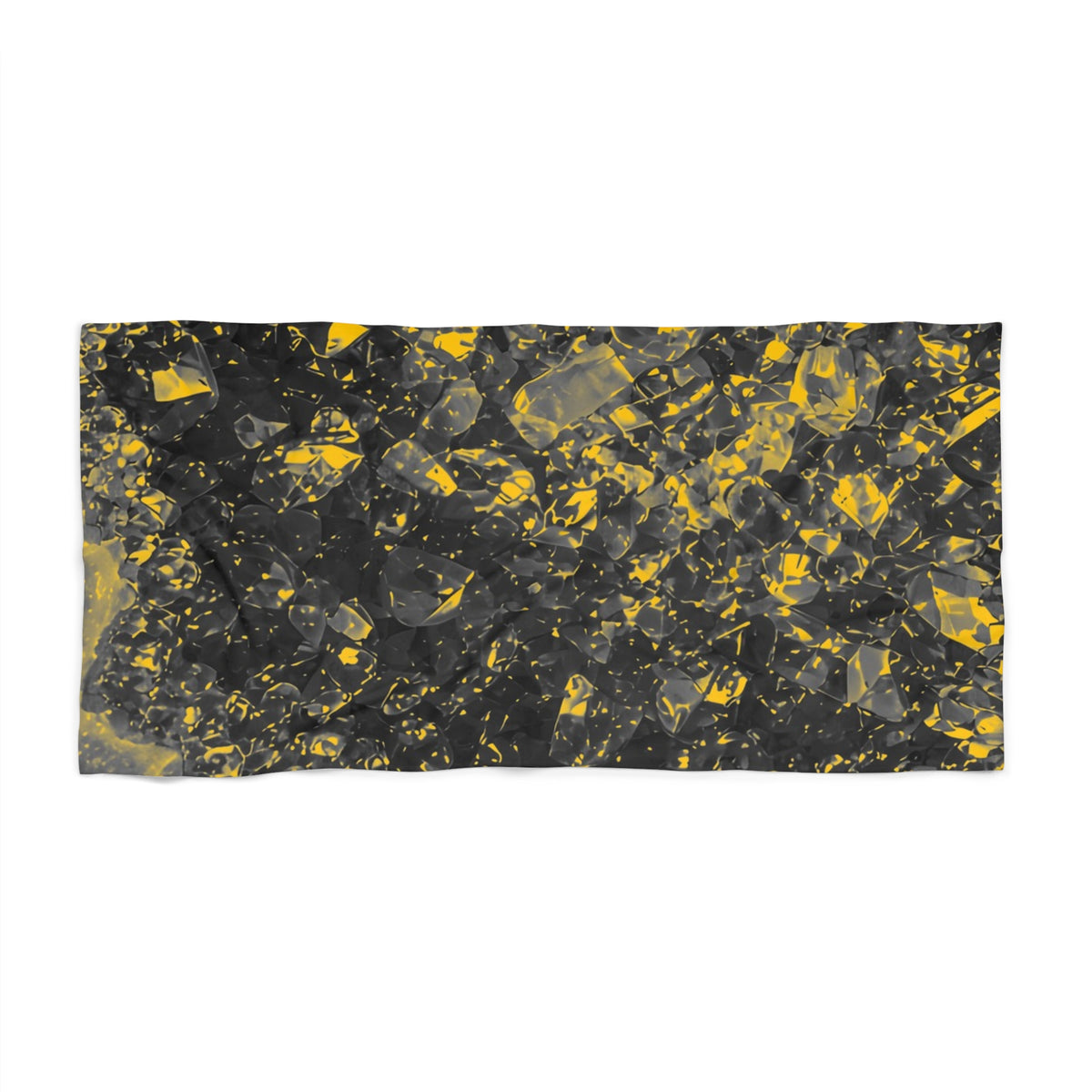Geode Core - Mono Gold Spark Beach Towel