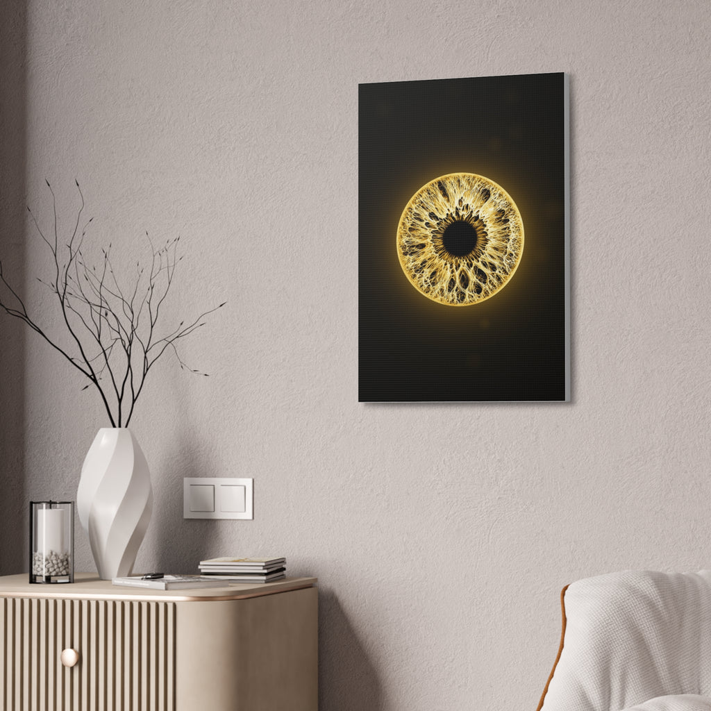 BLXNTT Iris – Lace Web Molten Gold Glossy Canvas