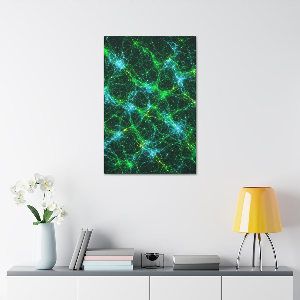 Neon Mycelium - Mermaid Glossy Canvas