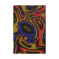 Purple, Black & Gold Trippy Football Glossy Canvas