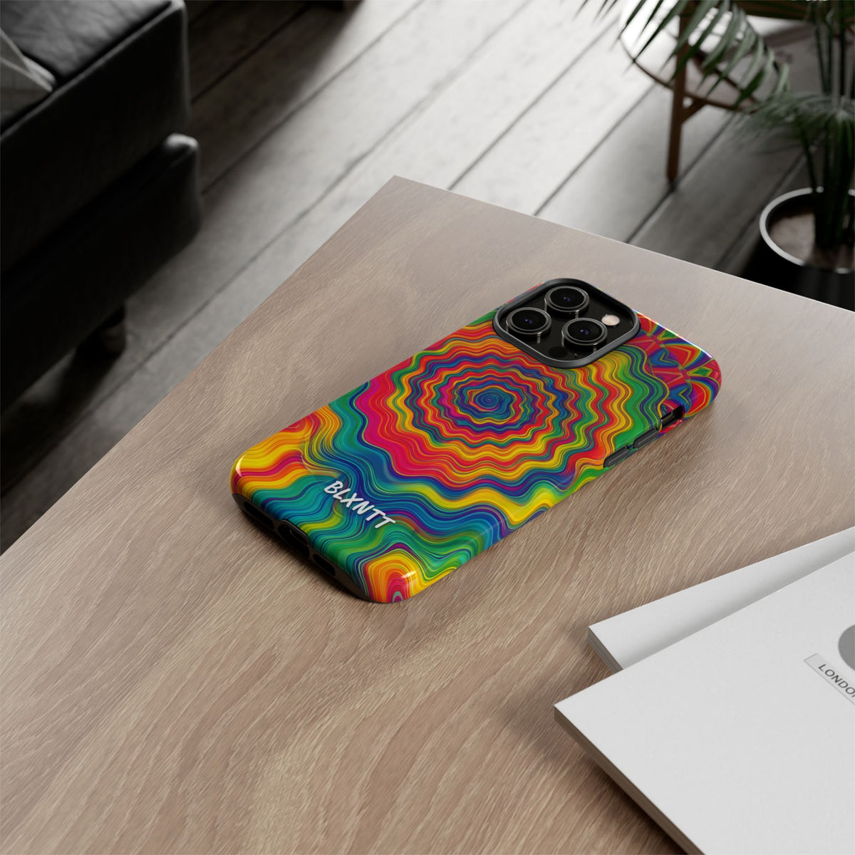 Hypnotic Rainbow Ripple Phone Case