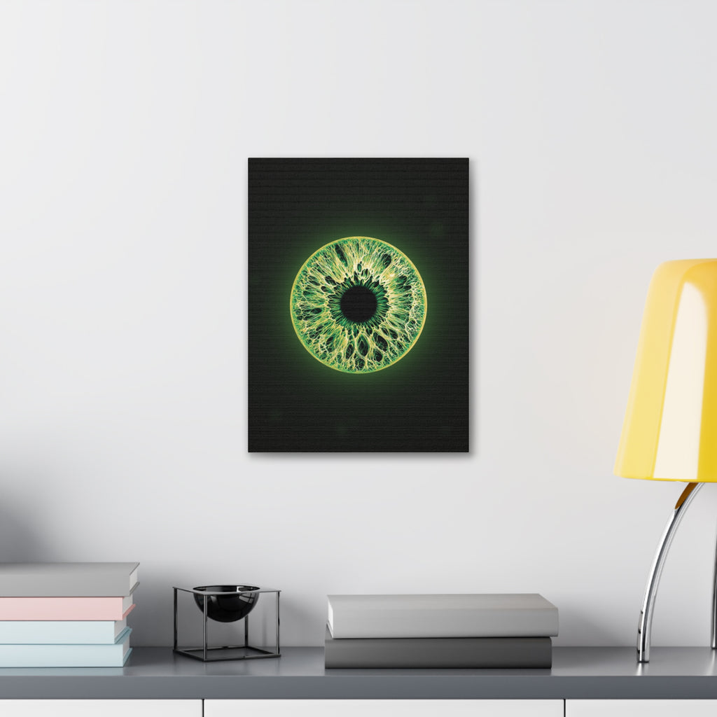 BLXNTT Iris – Lace Web Emerald Gold Glossy Canvas