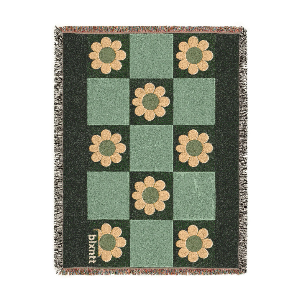 BLXNTT Green Hippie Woven Blanket #2