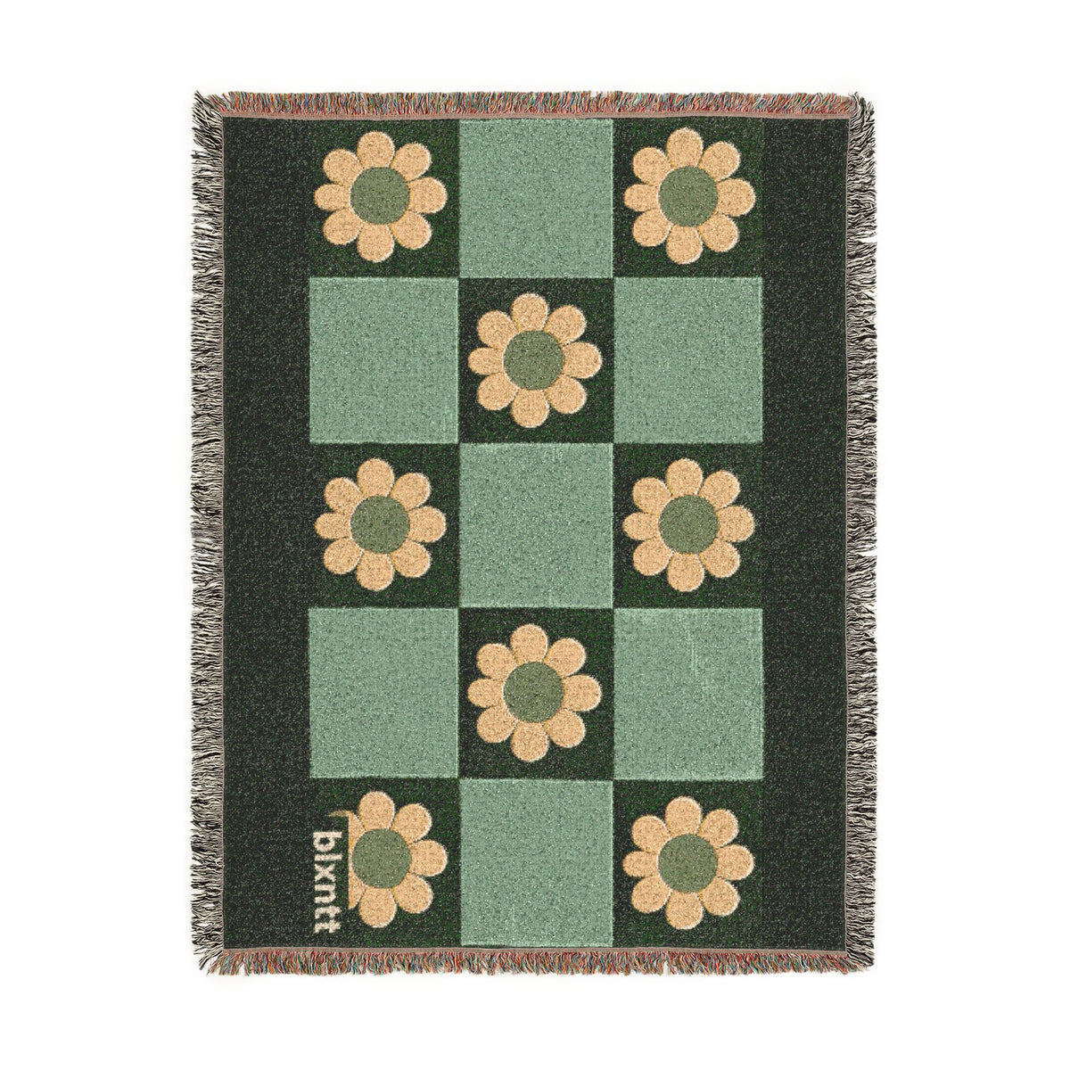 BLXNTT Green Hippie Woven Blanket #2