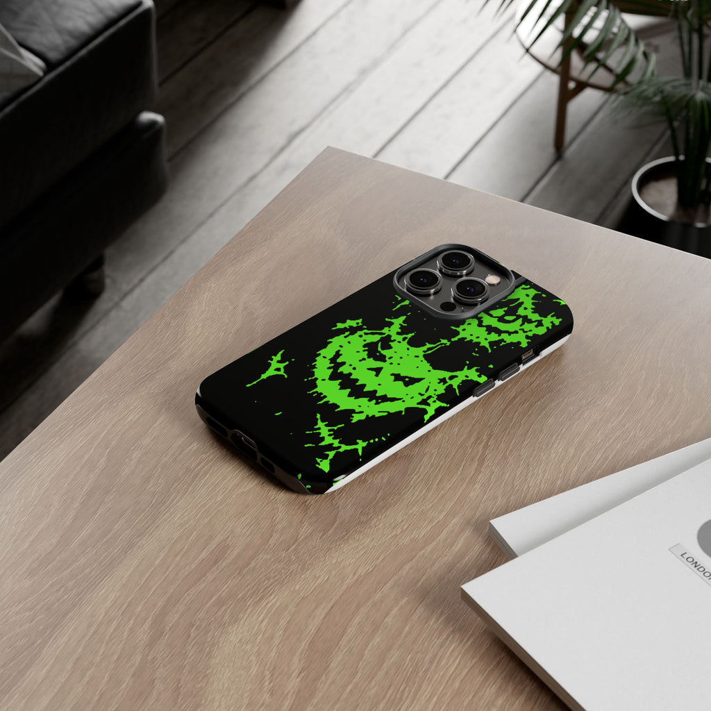 Green Spiderweb Pumpkin Phone Case