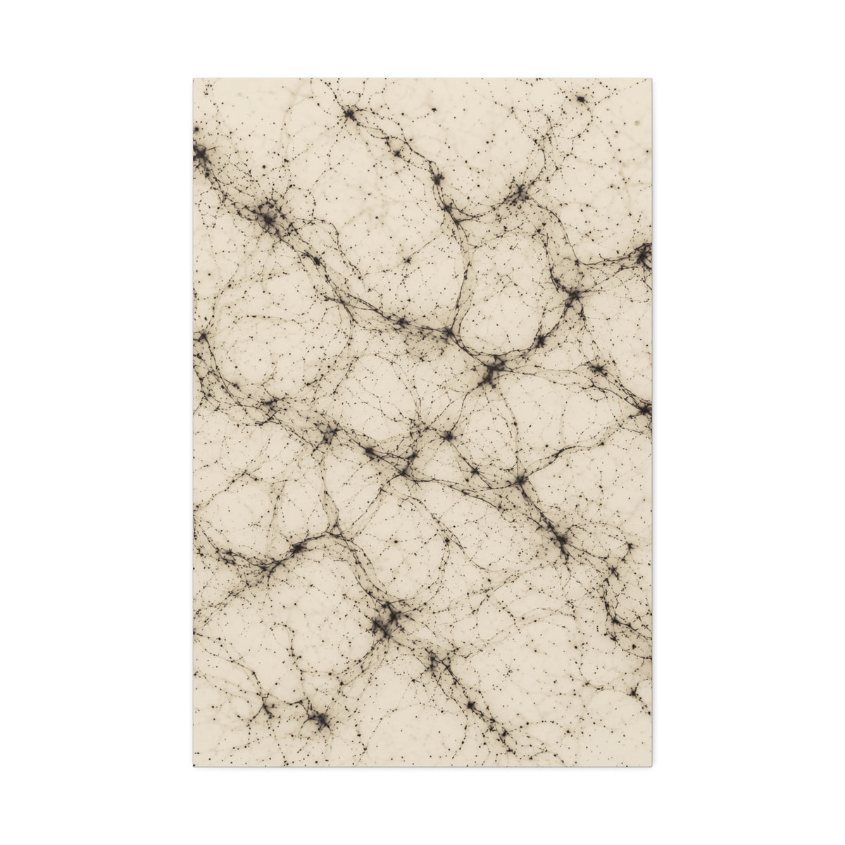 Neon Mycelium - Ink on Paper Glossy Canvas