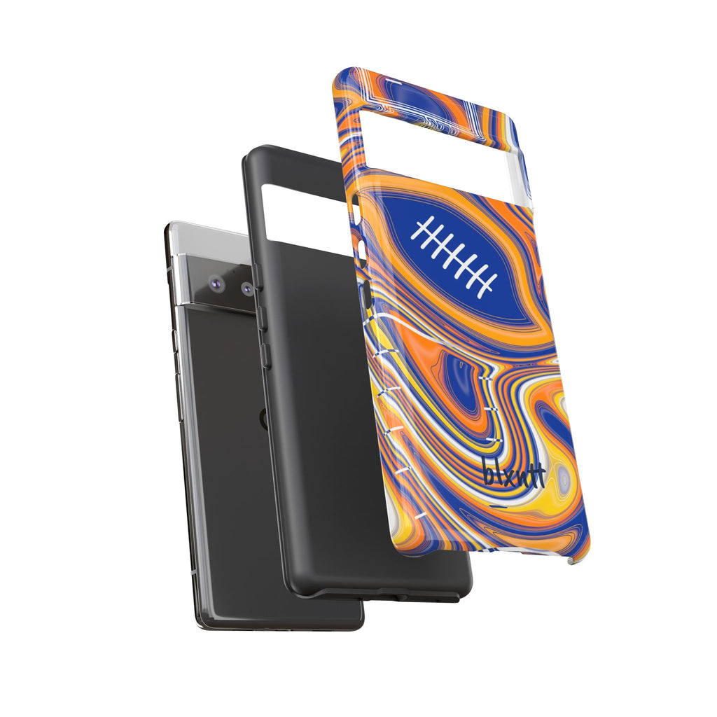 Royal Blue & Yellow Trippy Football Phone Case