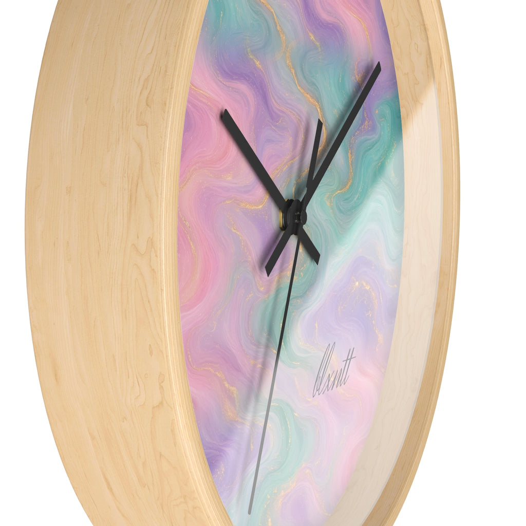 Pastel Marble Wall Clock