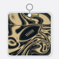 Old Gold & Black Trippy Football Acrylic Keychain